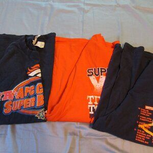 Mens Vtg NFL Football Denver Broncos Super Bowl Sz XL / 2XL T Shirts L0t of 3